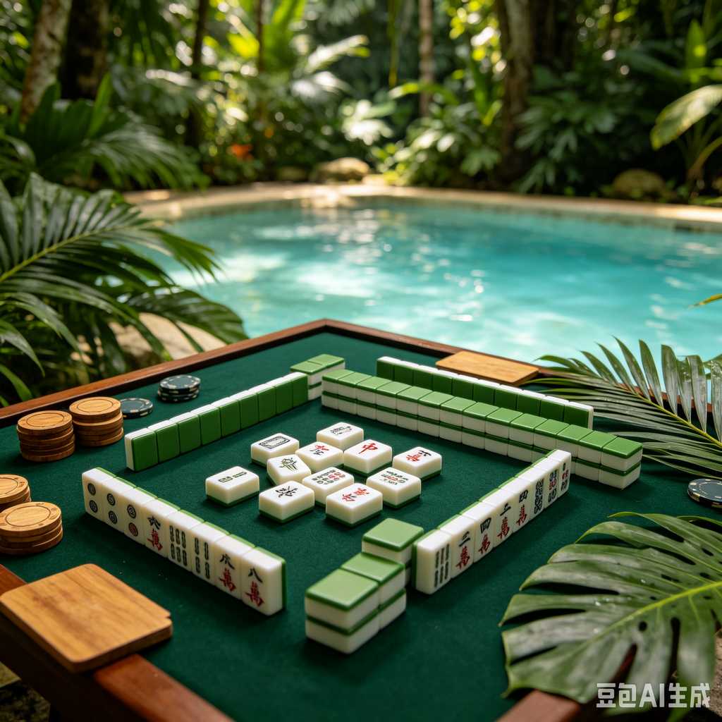 green transparent mahjong tiles